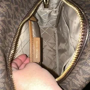 Michael Kors | Bags | Michael Kors Browntan Monogram Studded  display picture 2